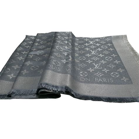 louis vuitton grey scarf|louis vuitton bandana scarf.